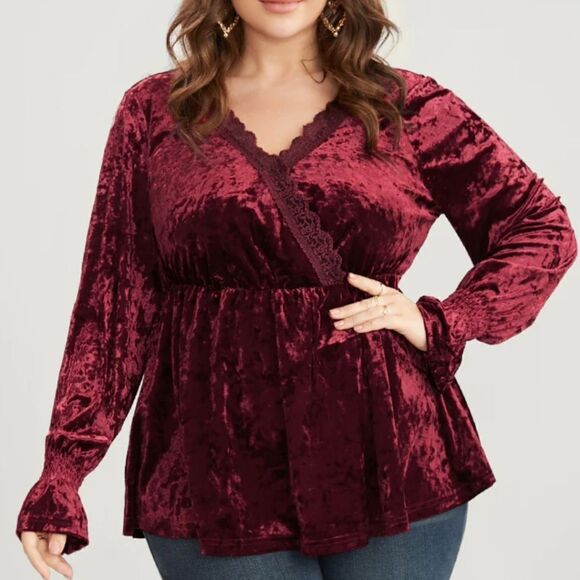 NWT Bloomchic velvet top 14 - Picture 2 of 10